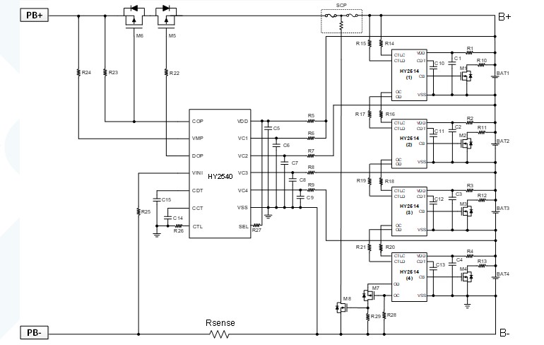三/四串動力電池 Diagram